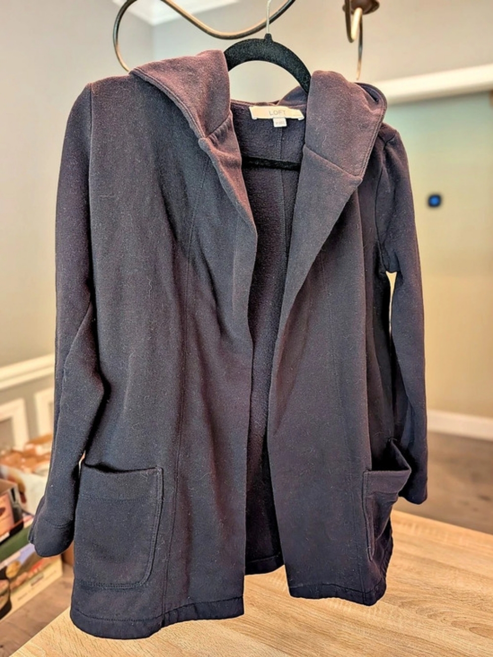 LOFT Hooded Fleece Jacket Size Small Petite